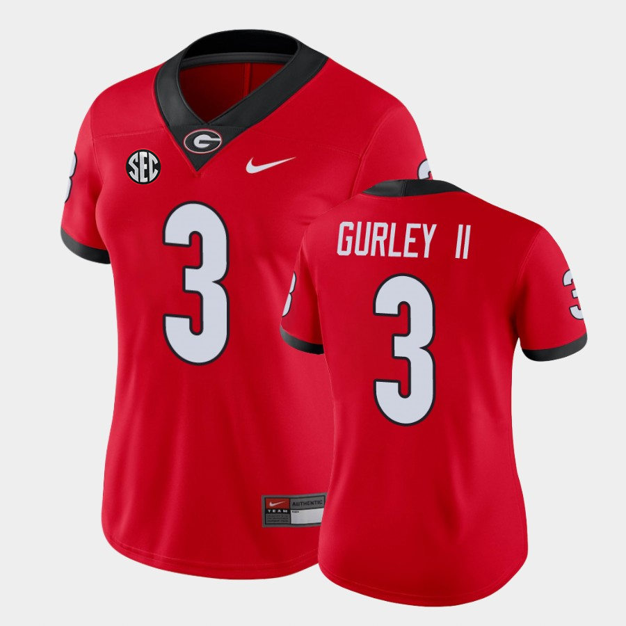 Women's Georgia Georgia Bulldogs #3 Todd Gurley II Nike Red College Football Jersey S-2XL